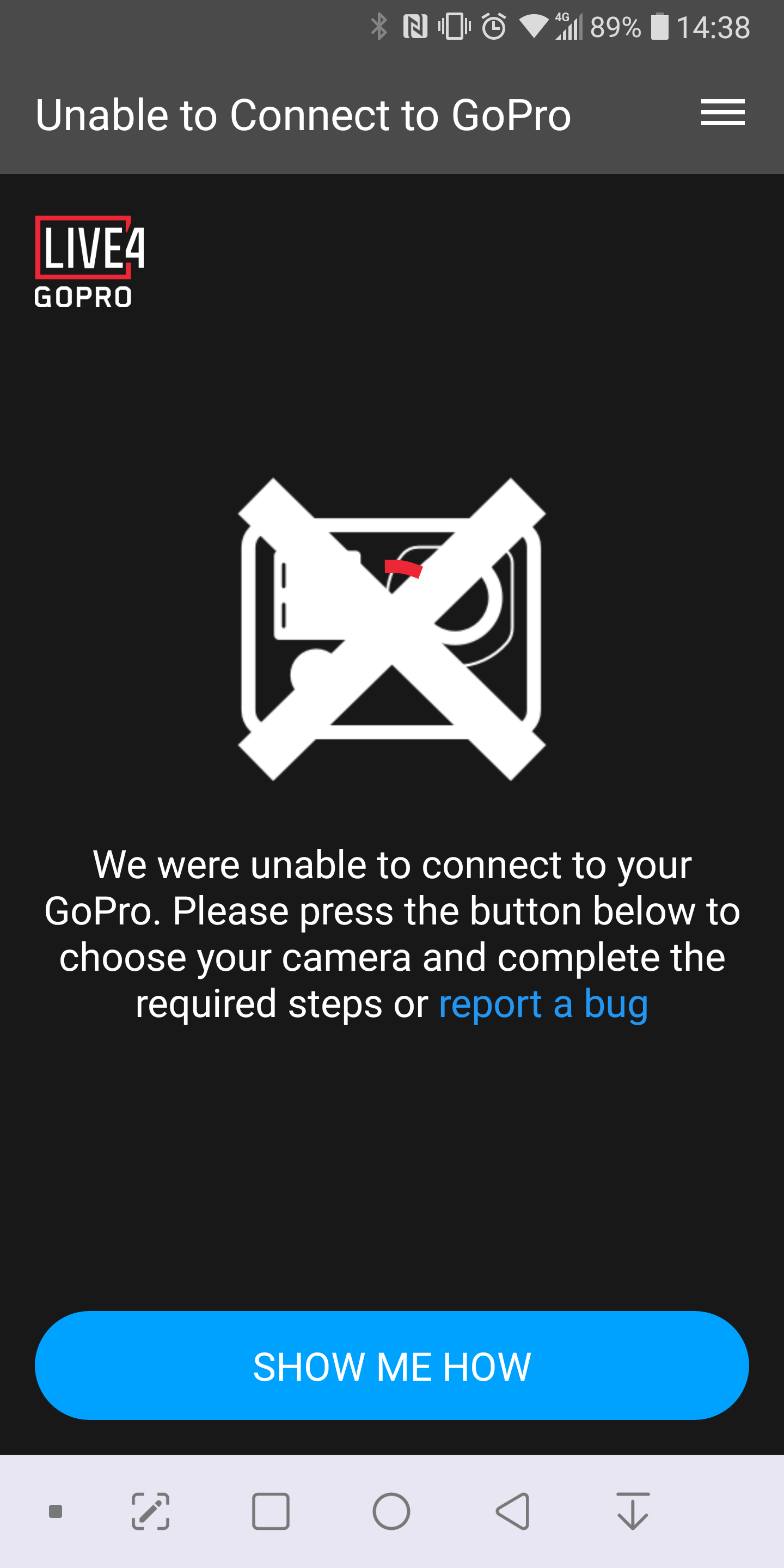 gopro app not working